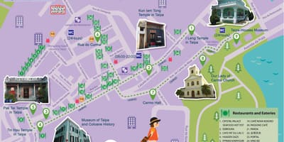 მაკაო უფასო shuttle ავტობუსი მარშრუტის რუკა